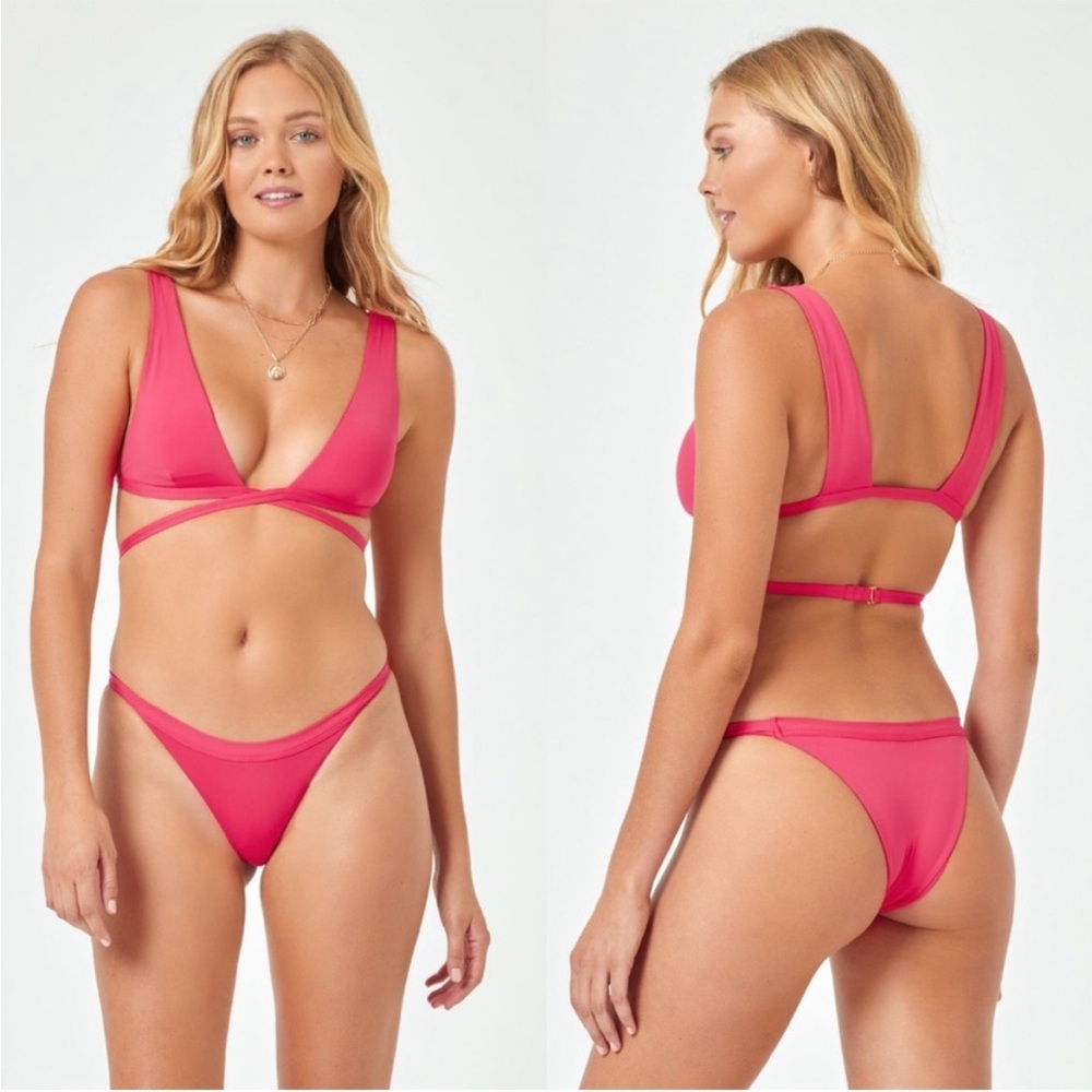 L*SPACE Bikini Avery Top & Camdyn Bikini‎ Bottom Size Small NWT